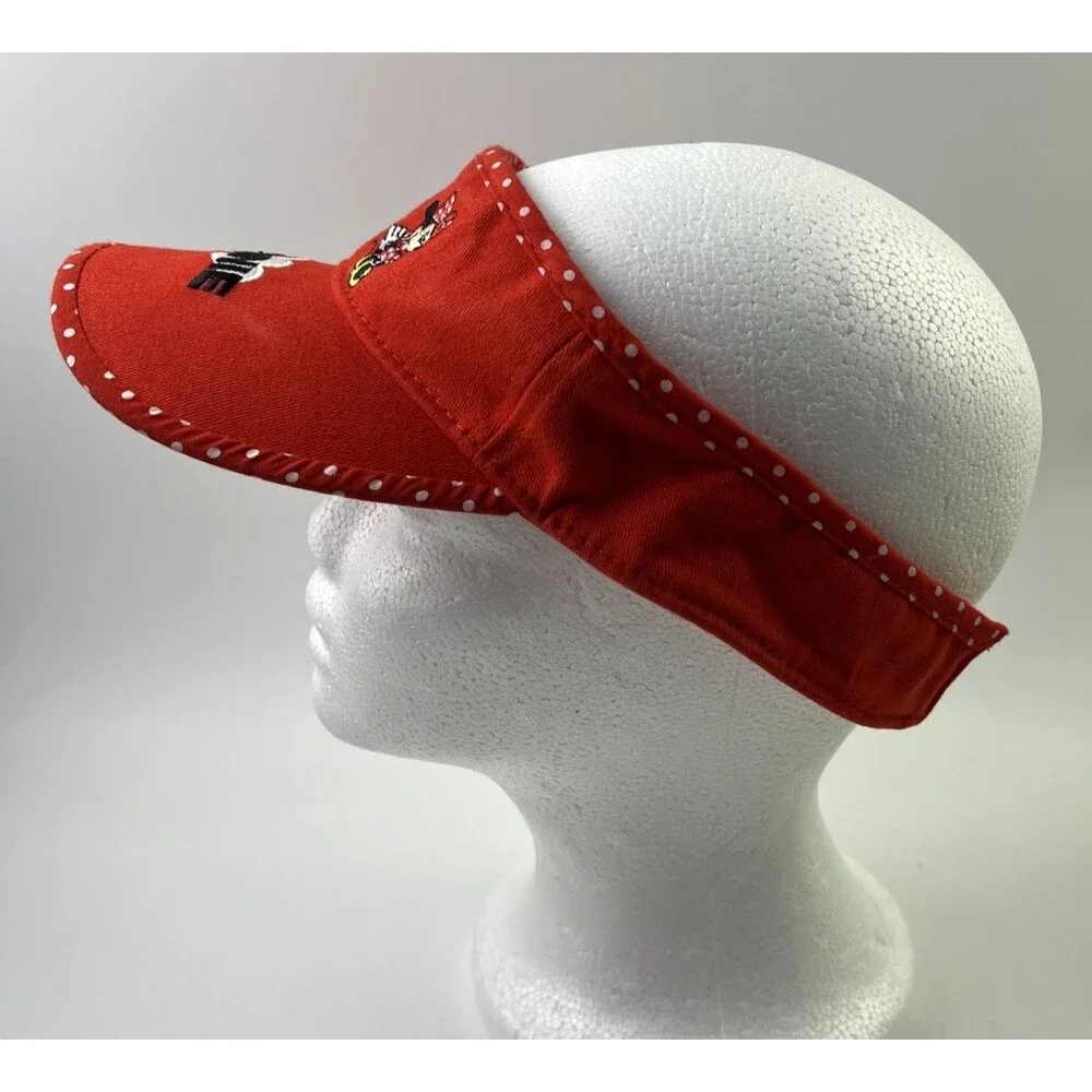 Girls Adjustable Minnie Mouse Sun Visor Red - Walt Disney World